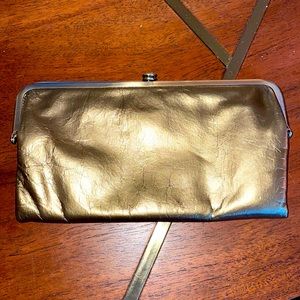 Metallic Gold/Olive Hobo wallet